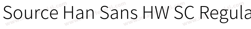 Source Han Sans HW SC Regular字体转换